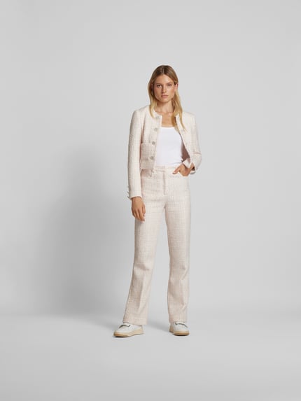 ROTATE Stoffen broek in tricotlook Roze - 1