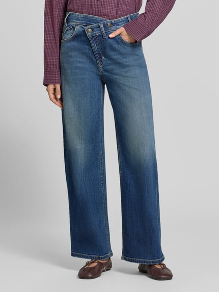 CAMBIO Jeansy o kroju baggy barrel z mieszanka bawełny model 'BAGGY ASYMMETRICAL' Oceaniczny 4