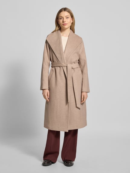 Selected Regular Fit Mantel aus Woll-Mix Modell 'ROSA' Beige 4