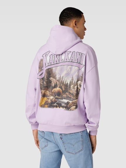Karl Kani Hoodie mit rückseitigem Label- und Motiv-Print Flieder 5