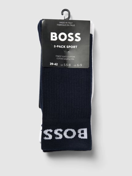 BOSS Socken aus Baumwoll-Mix im 2er-Pack Modell 'RS SPORT' Dunkelblau 3