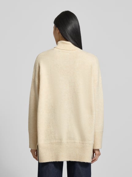 VERO MODA Relaxed fit coltrui met wol, model 'AQUARIUS' Ecru - 5