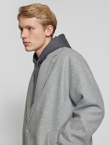 ONLY & SONS Oversized Mantel mit Reverskragen Modell 'WORF' Hellgrau Melange 3