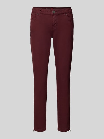 Buena Vista Stoffen broek met 5-pocketmodel Bordeaux - 2