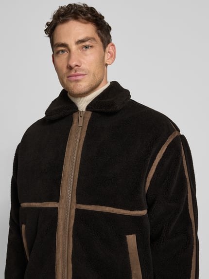 MCNEAL Teddy-Jacke mit Reißverschluss Schoko 3