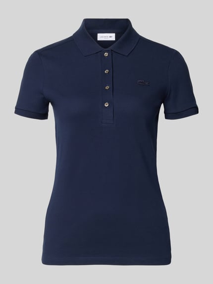Produktfoto, Regular Fit Poloshirt aus Baumwoll-Mix von Lacoste, efekt: jednolity kolor, krój regular fit, wyhaftowane logo, kołnierzyk polo, krótki rękaw, prążkowane zakończenie rękawów, wykończenie: pika, mieszanka bawełny
