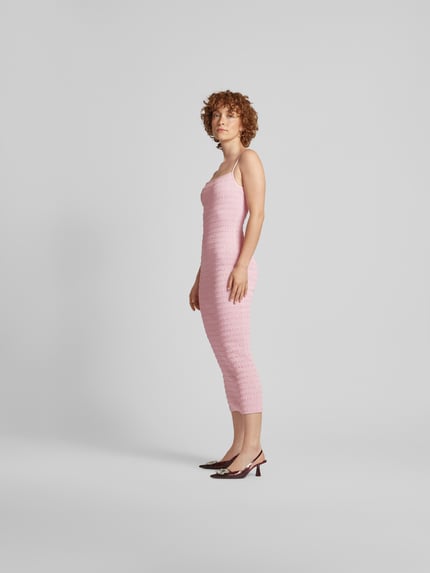 Nanushka Midi-jurk met structuurpatroon Roze - 1