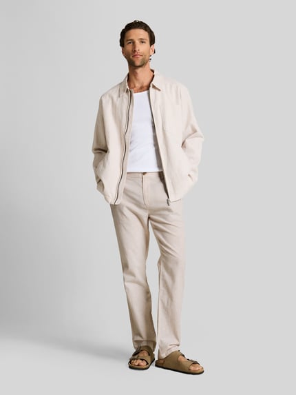 Tom Tailor Regular Fit Chino aus Leinen-Baumwolle-Mix Beige 1