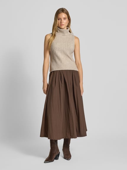 VILA Spencer met col, model 'BELUNA' Beige - 1
