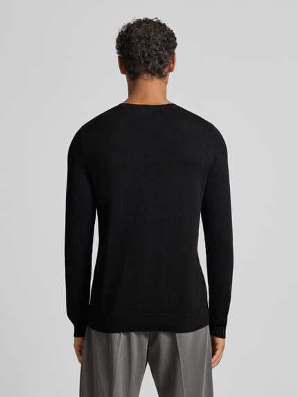 Selected Regular Fit Strickpullover aus reiner Baumwolle Modell 'BERG' Black 5