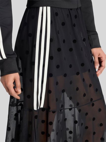 adidas Originals Przezroczysta spódnica midi w grochy Czarny 6