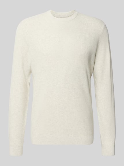 MCNEAL Strickpullover mit gerippten Abschlüssen Ecru Melange 2