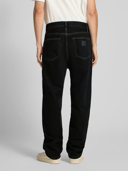 Carhartt Work In Progress Straight leg jeans in 5-pocketmodel, model 'AARON' Zwart - 5