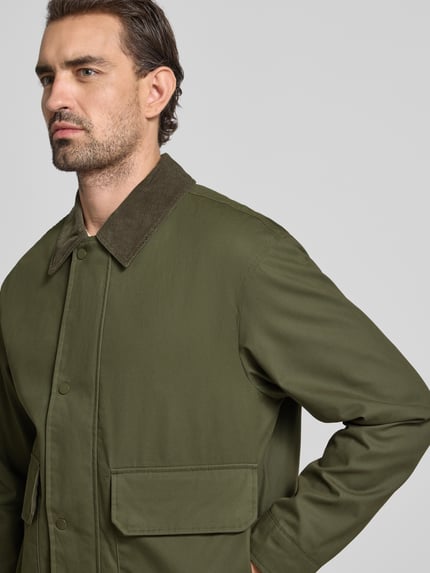 JACK & JONES Premium Hemdjacke mit aufgesetzten Pattentaschen Khaki 3