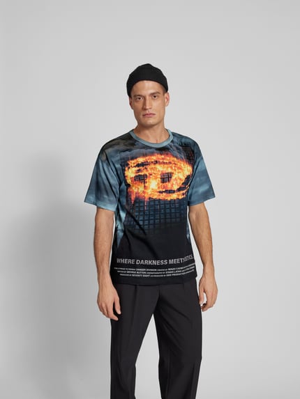 Diesel oversized t-shirt van puur katoen Donkergrijs - 4