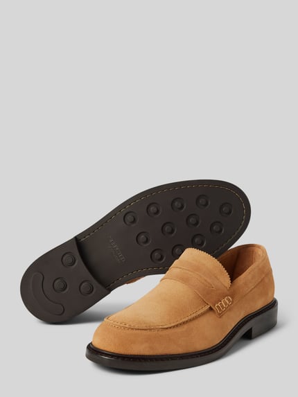 Selected Loafers met gestructureerde zool, model 'CARTER' Beige - 4