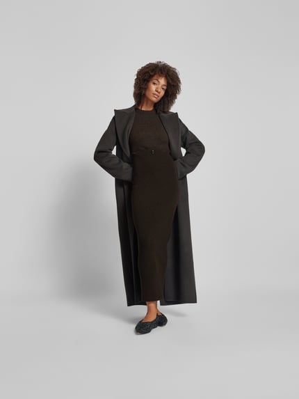 Nanushka Maxi-jurk met ribboorden Donkerbruin - 1