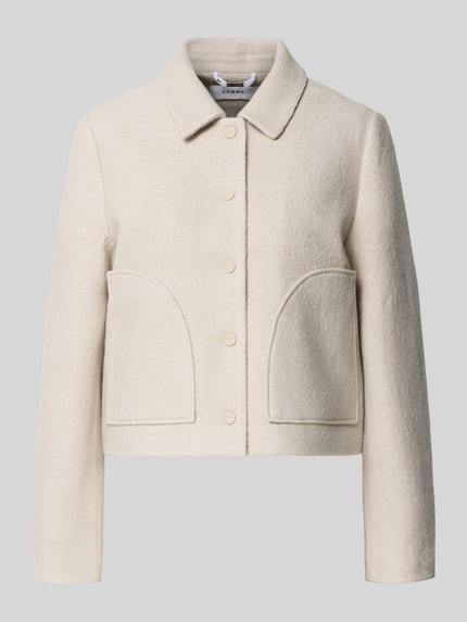 COMMA Regular fit blazer van een mix van viscose en wol Offwhite - 2