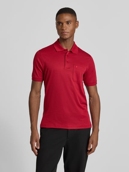 RAGMAN Regular Fit Poloshirt mit Brusttasche Rot 4