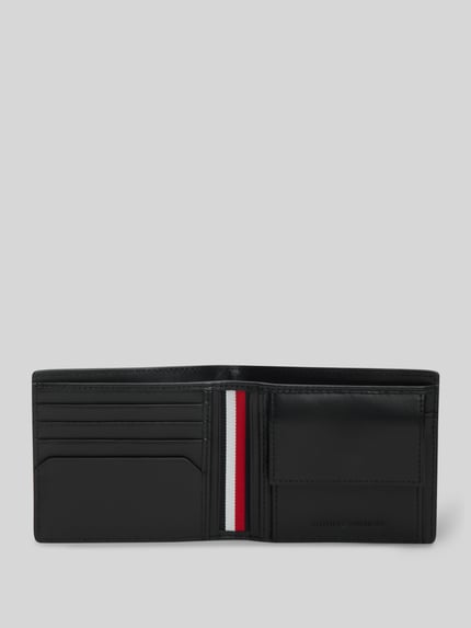Tommy Hilfiger Portemonnaie aus echtem Leder BLACK 2