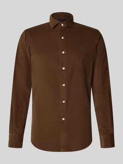 Polo Ralph Lauren Regular Fit Freizeithemd mit Logo-Stitching Modell 'CORDUROY' Schoko 2