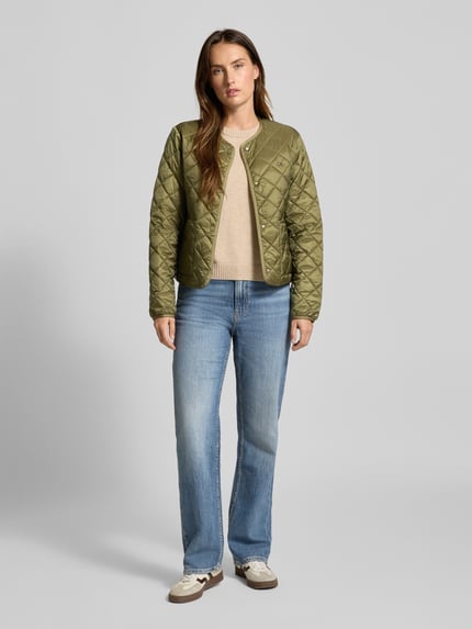 Tommy Hilfiger Regular Fit Steppjacke mit aufgesetzten Eingrifftaschen Oliv 1