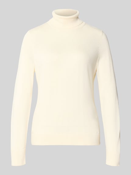 Produktfoto, gebroken wit, regular fit gebreide pullover uit viscosemix Model 'OKTOBER' van comma, col, dames, ruglengte maat 36: 58 cm, mouwlengte maat 36: 63 cm