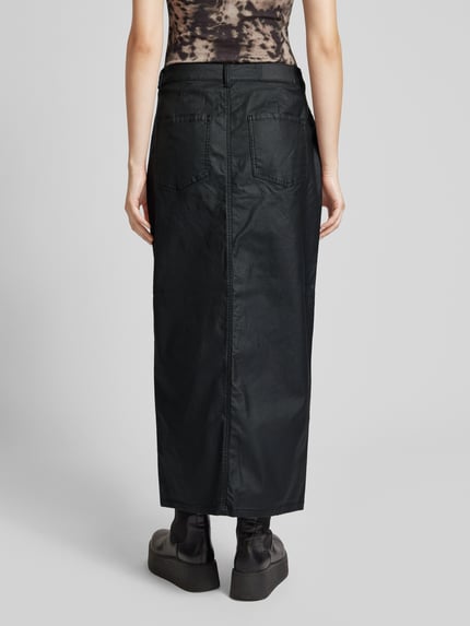 NOISY MAY® Maxirock mit Gehschlitz Modell 'KATH' Black 5