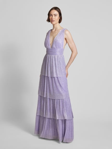SWING Abendkleid im Stufen-Look Flieder 1