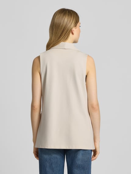 ZABAIONE Weste aus Viskose-Mix mit Pattentaschen Modell 'Am44br' Beige 5