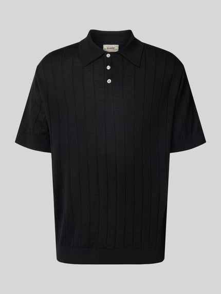 Poloshirt mit gerippten Abschlüssen Modell 'ASTERN' Shop The Look MANNEQUINE
