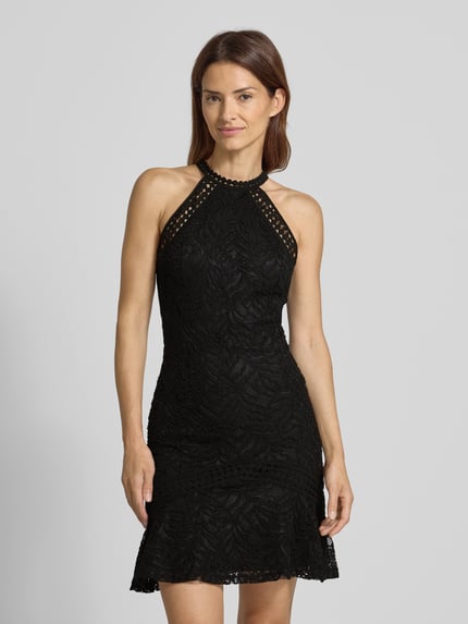 GUESS Knielanges Kleid aus Spitze Modell 'LIZA' Black 4