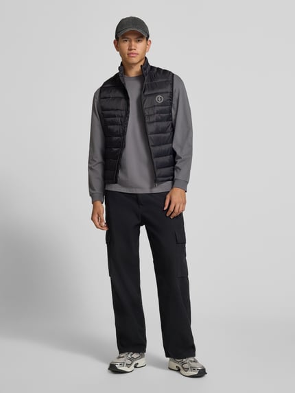 JACK & JONES Steppweste mit Reißverschlusstaschen Modell 'KINGSLEY' BLACK 1