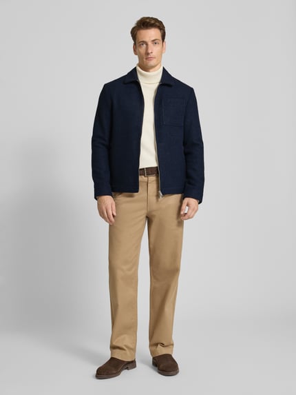 CG – CLUB of GENTS Regular Fit Blouson mit Zweiwege-Reißverschluss Modell 'JON' Marine 1