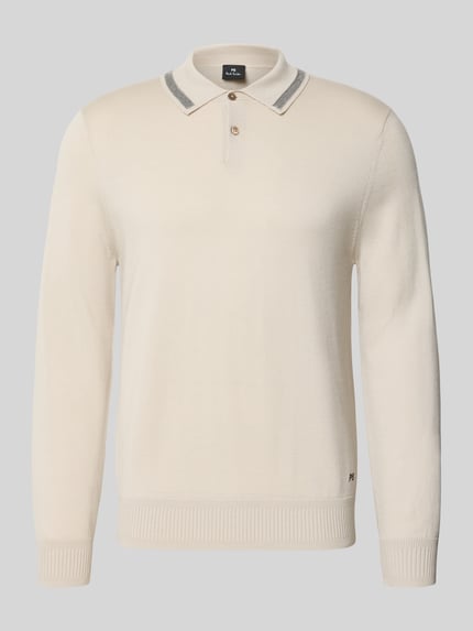 Regular Fit Poloshirt in Strick-Optik Shop The Look MANNEQUINE