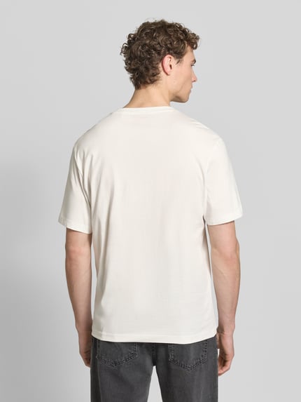 HUGO t-shirt o kroju regular fit z czystej bawełny model 'DAMORU' Gliniany 5