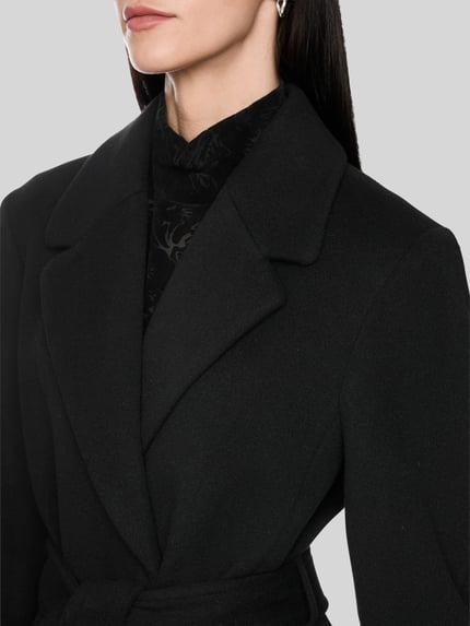 Marc Cain Wollmantel mit Label-Patch Black 3