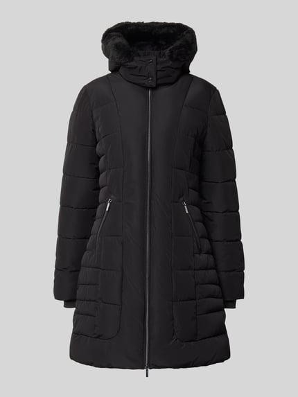 Lange gewatteerde jas met tweewegritssluiting Shop The Look MANNEQUINE