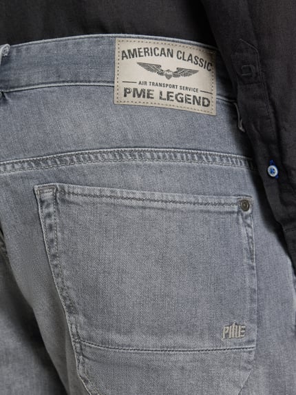 PME Legend Regular Fit Jeansshorts im 5-Pocket-Design Mittelgrau 3