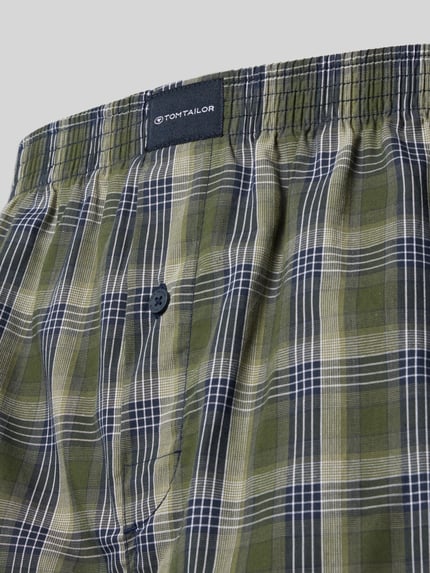 Tom Tailor Boxershorts mit Knopfleiste im 2er-Pack Dunkelgruen 2