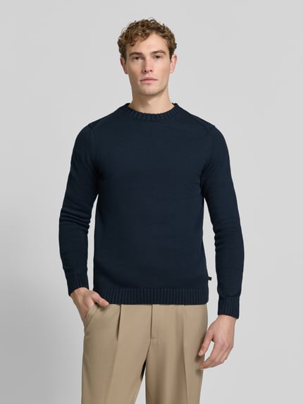 s.Oliver RED LABEL Pullover mit markanten Teilungsnähten Marine 4