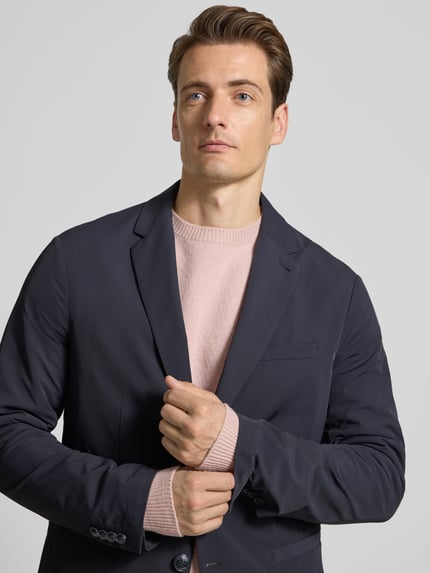 Armani Exchange 2-knoops colbert met reverskraag, model 'GIACCA' Marineblauw - 3