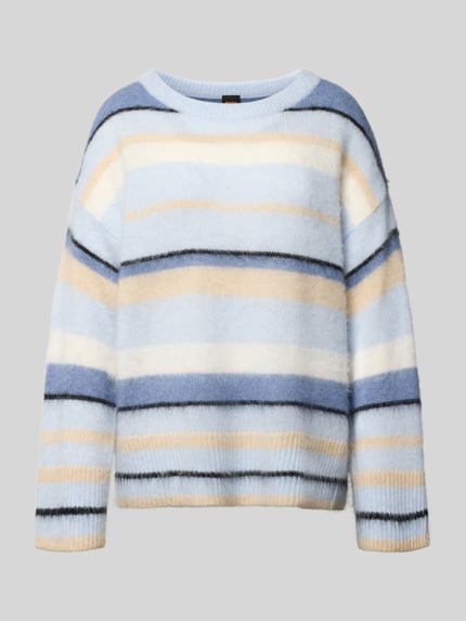 BOSS Orange Oversized Strickpullover mit Woll-Alpaka-Anteil Modell 'C_FOSSET' Hellblau 2