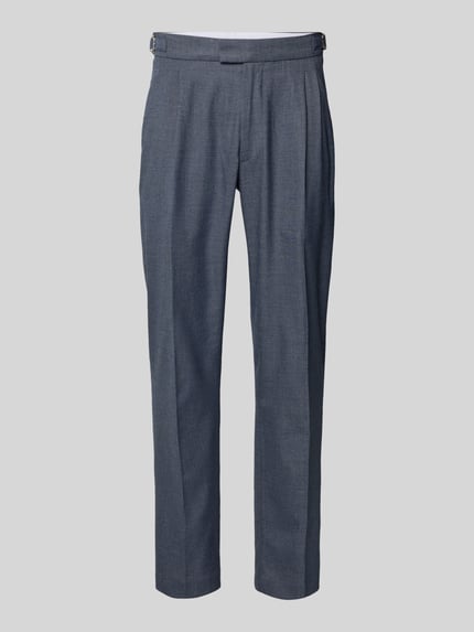Produktfoto, Anzughose mit Bügelfalten und Gesäßtaschen von MCNEAL in Blau, Material-Mix mit Viskose-Anteil, Regular-Fit, feine Textur