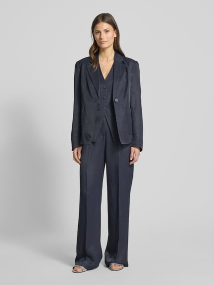someday. Blazer met reverskraag, model 'Noraja' Marineblauw - 1