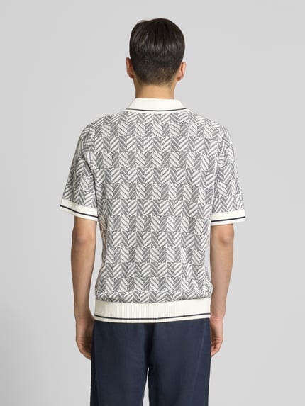 JACK & JONES Premium Regular Fit Poloshirt mit Label-Detail Modell 'CODY' Weiss 5