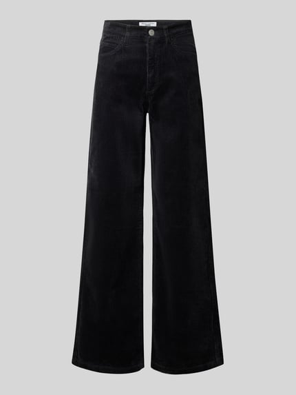 Marc O'Polo DENIM Wide Leg Cordhose aus Baumwoll-Mix Modell 'Tomma' Black 2