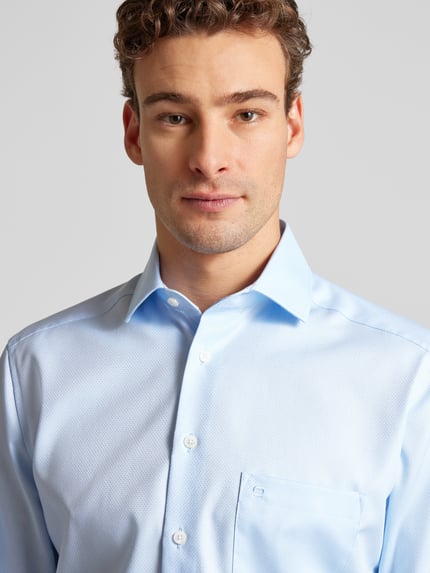 OLYMP Regular Fit Businesshemd mit Kentkragen Hellblau 3