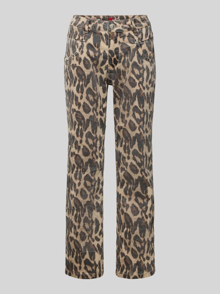 Buena Vista Spodnie o skróconym kroju straight fit model ‘Anna’ Beżowy 2