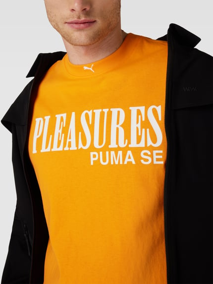 PUMA T-shirt met labelprint Oranje - 3
